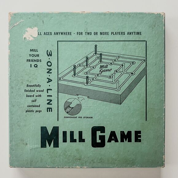 Vintage Mill Game Drueke & Sons Wooden Board Peg Game #553 Rare - Picture 2 of 10